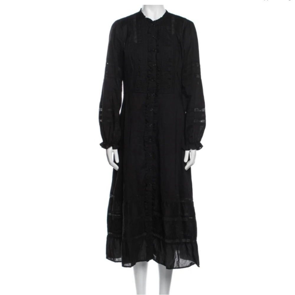 Reformation black dress prarie